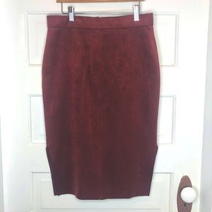 Wilfred Free Burnt Orange Knee Length Skirt Small